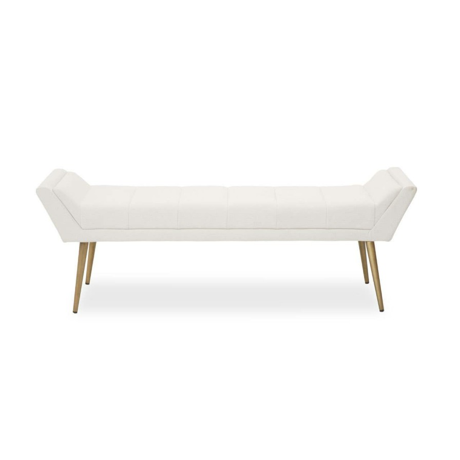 FURNITURE Fifty Five South Seating | Gilden Natural Bench With Angular Legs