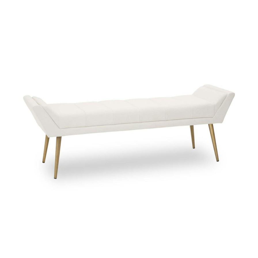 FURNITURE Fifty Five South Seating | Gilden Natural Bench With Angular Legs