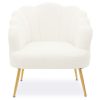 FURNITURE Fifty Five South Seating | Yazmin Seashell Gold Finish Armchair