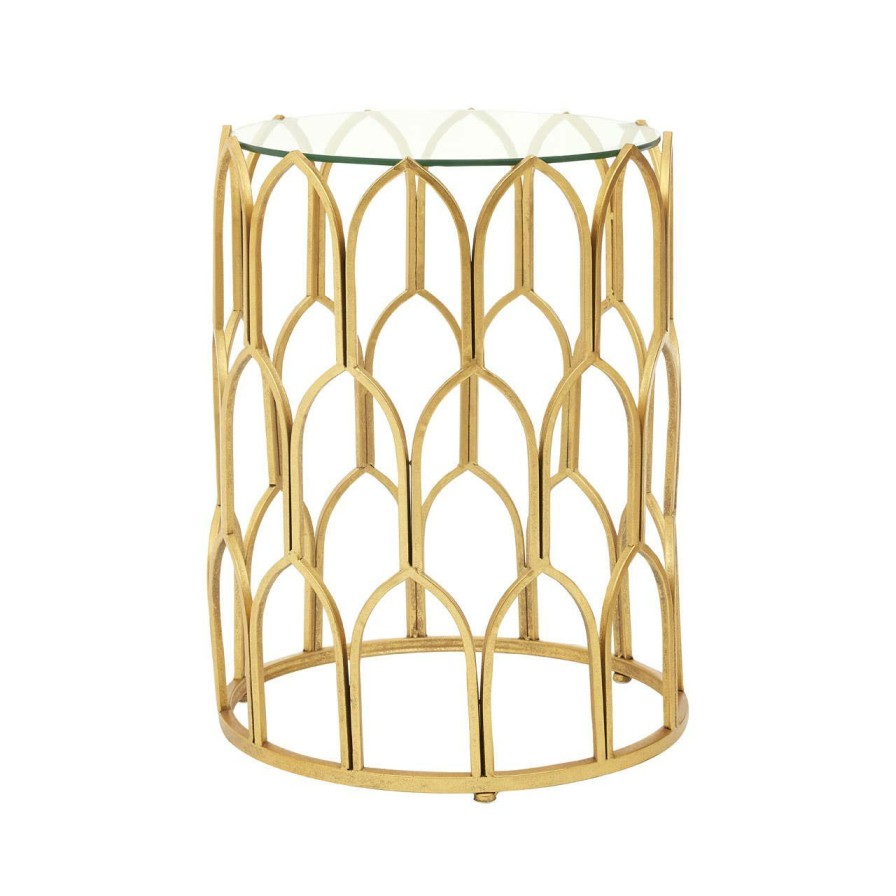 FURNITURE Premier Side Tables | Merlin Gold Leaf Side Table