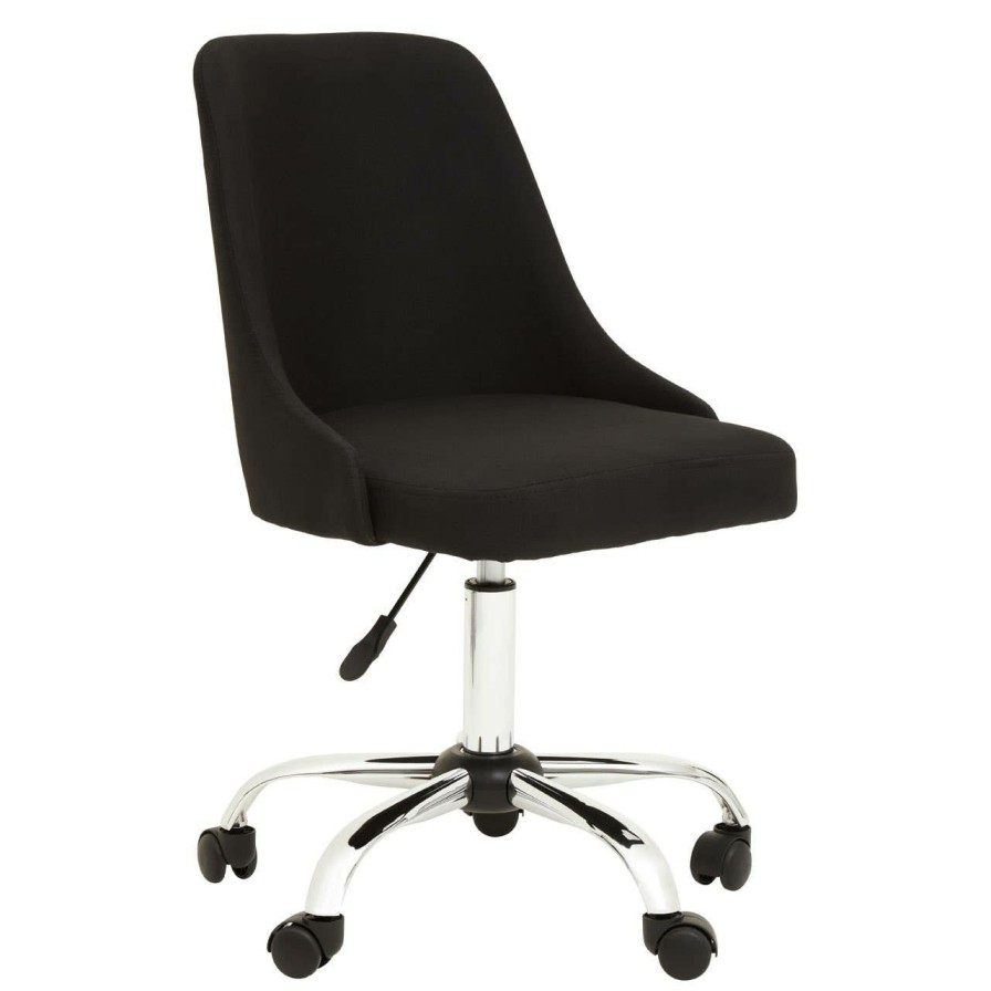 FURNITURE Premier Home Office Chairs | Brent Black And Chrome Home Office Chair