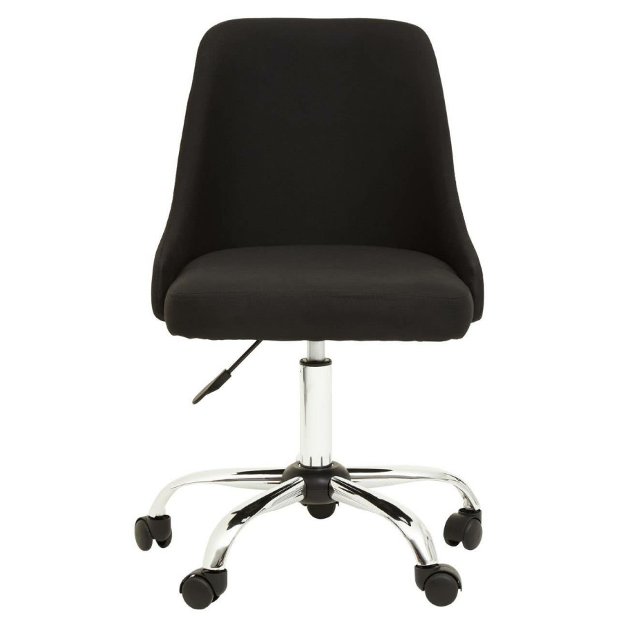 FURNITURE Premier Home Office Chairs | Brent Black And Chrome Home Office Chair