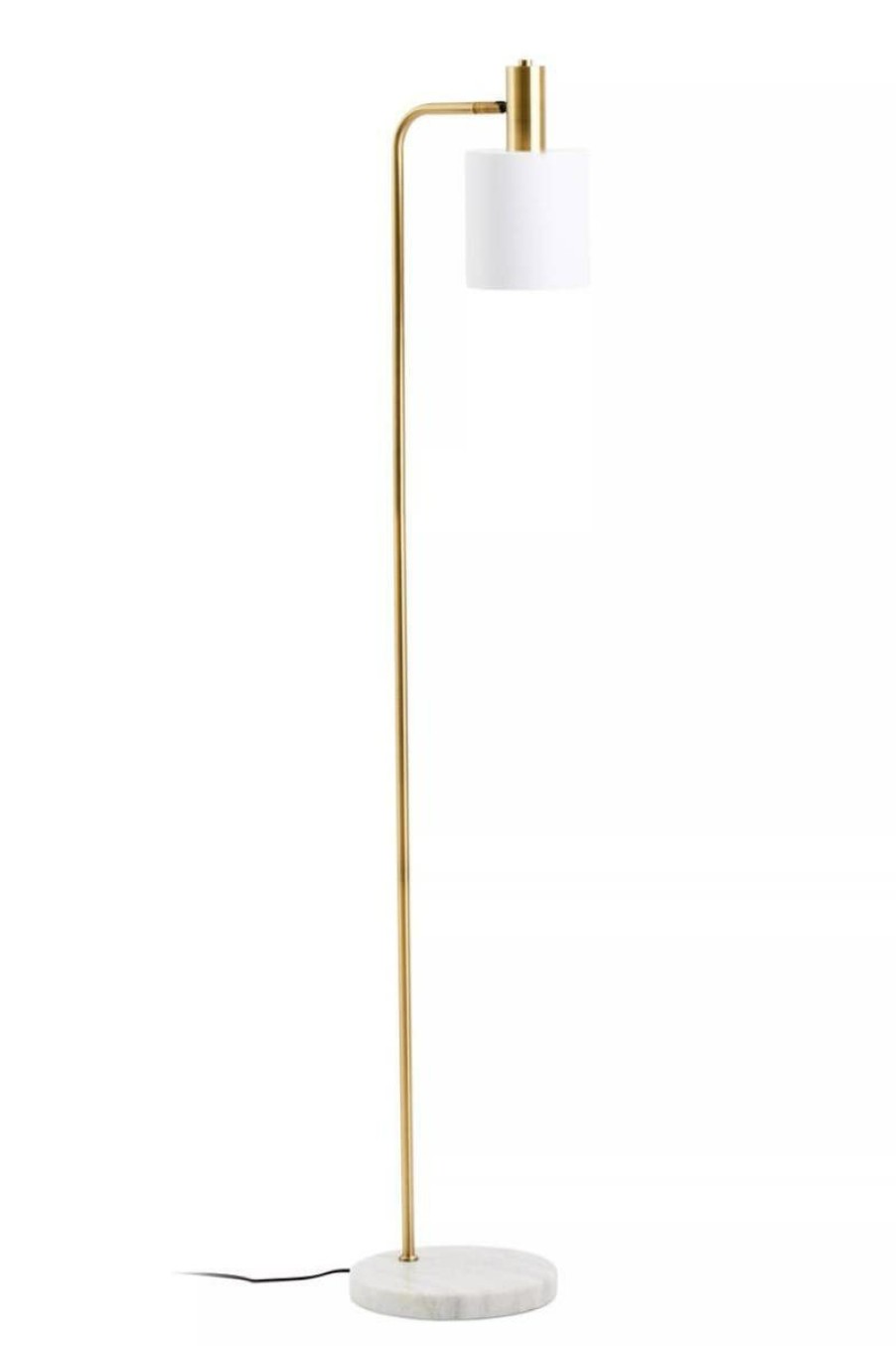 Accessories Fifty Five South Floor Lamps | Newton White And Gold Floor Lamp