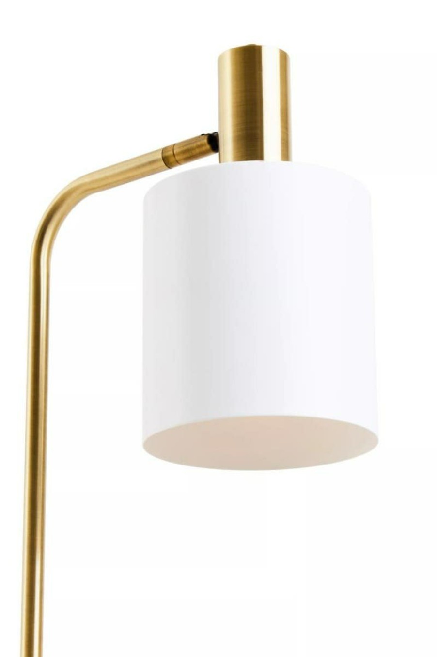 Accessories Fifty Five South Floor Lamps | Newton White And Gold Floor Lamp