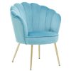 FURNITURE Premier Seating | Ovala Aqua Velvet Scalloped Chair