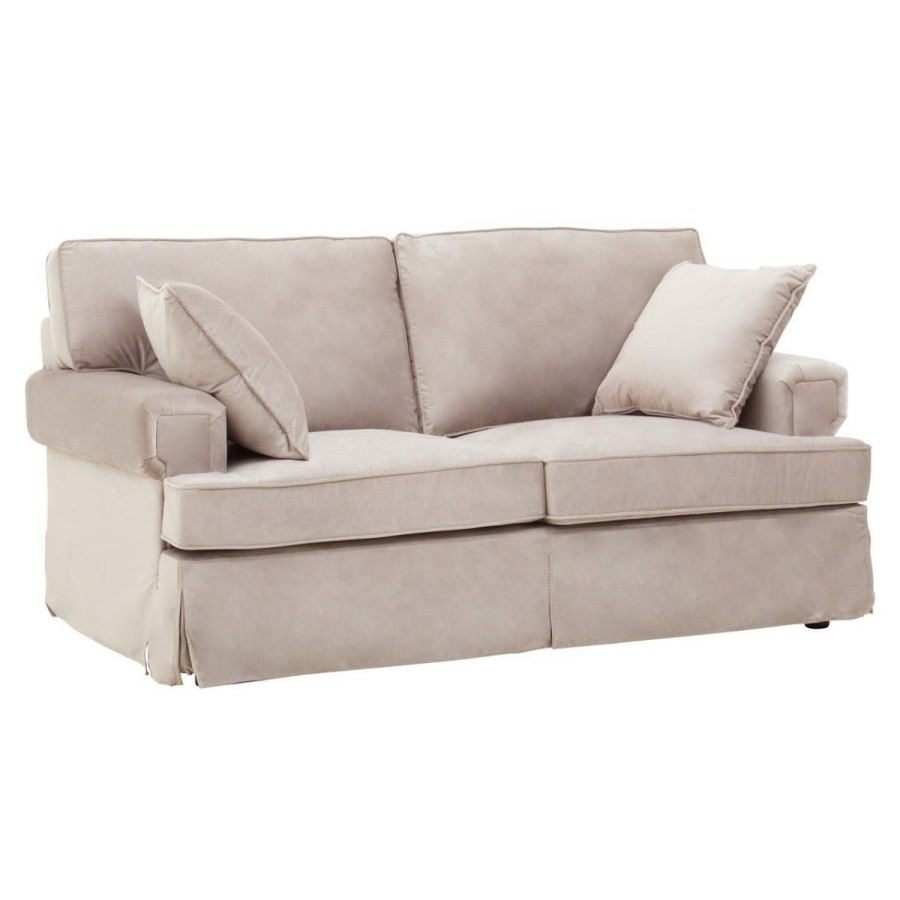 FURNITURE Fifty Five South Sofas | Ralph Two Seat Mink Velvet Sofa