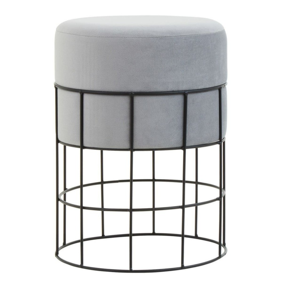 FURNITURE Premier Seating | Hayes Velvet Cage Frame Stool