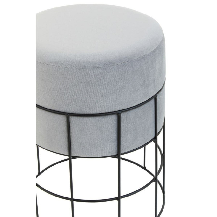 FURNITURE Premier Seating | Hayes Velvet Cage Frame Stool