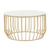 FURNITURE Fifty Five South Coffee Tables | Pali White Marble And Gold Coffee Table