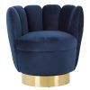 FURNITURE Fifty Five South Seating | Beauly Dark Blue Velvet Chair