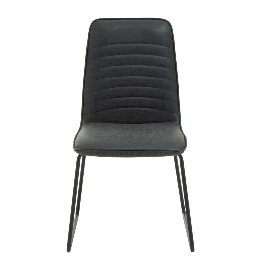 FURNITURE Premier Seating | New Foundry Black Leather Effect Chair