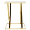 FURNITURE Fifty Five South Side Tables | Reena Gold Finish Side Table