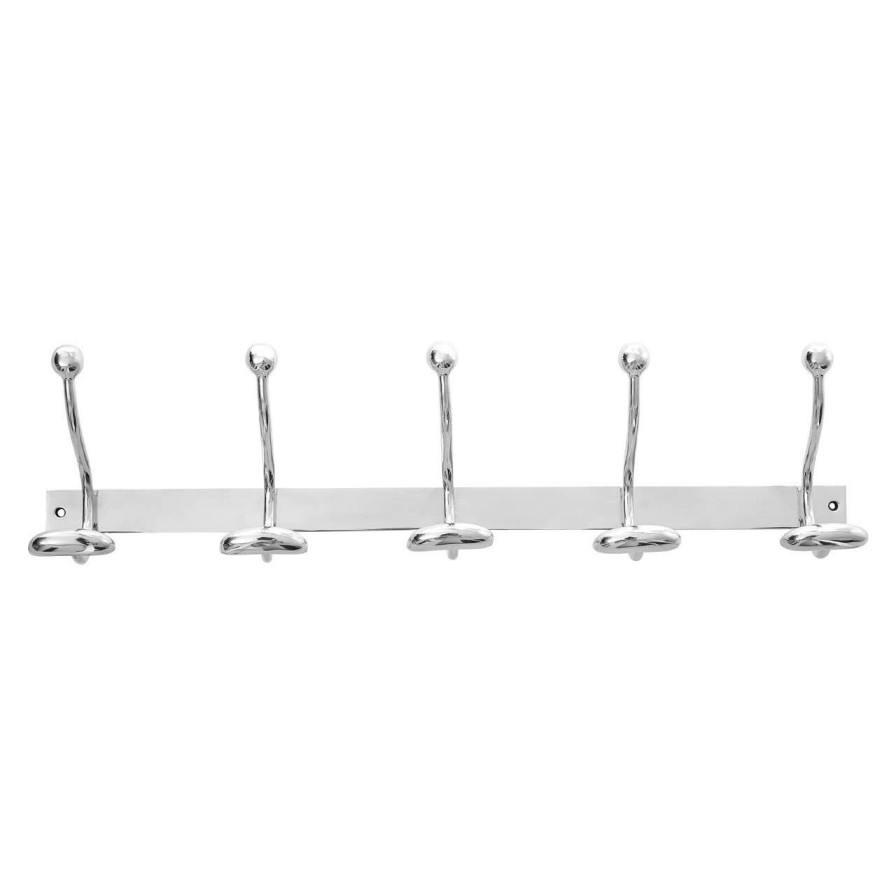 Bathe and Utility Fifty Five South Hangers and Hooks | 10 Hook Hanger With Polished Aluminium