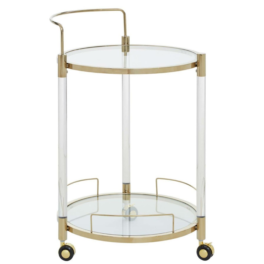 FURNITURE Fifty Five South Bar Carts and Trolleys | Oria Round Trolley