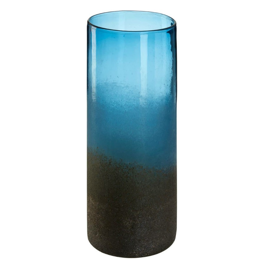 Accessories Fifty Five South Vases, Planters and Plant Stands | Chiara Large Blue Sand Effect Vase