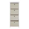 FURNITURE Premier Storage | Lindo 4 Natural Fabric Drawers Cabinet