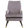 FURNITURE Premier Armchairs | Loretta Mink Velvet Armchair