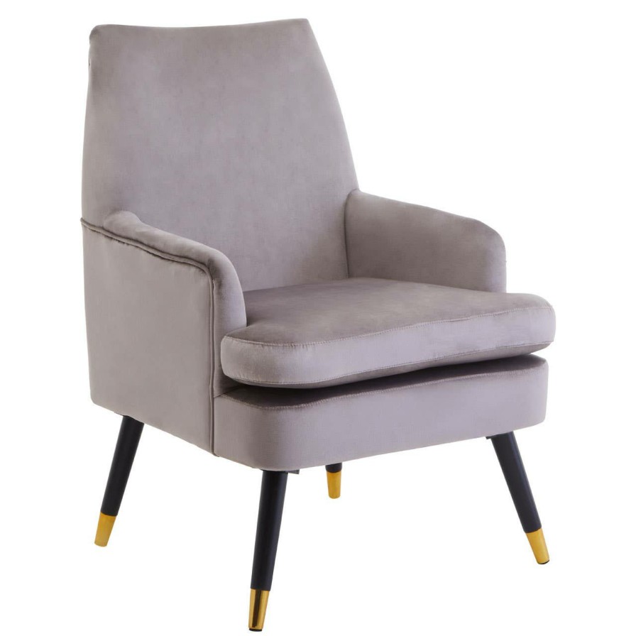 FURNITURE Premier Armchairs | Loretta Mink Velvet Armchair