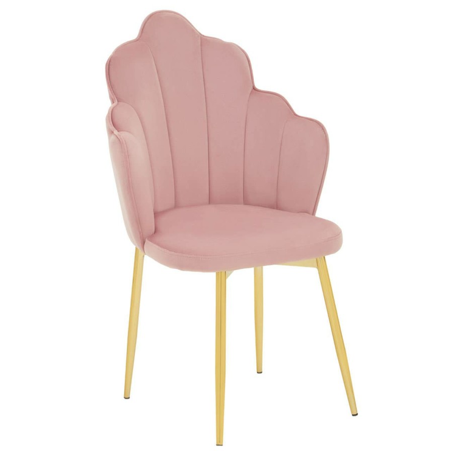 FURNITURE Premier Seating | Tian Pink Velvet Dining Chair