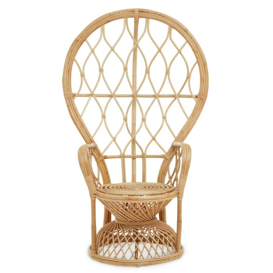 FURNITURE Fifty Five South Seating | Java Natural Rattan Curved Chair