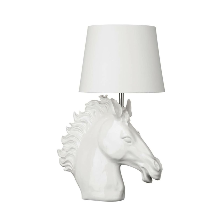 Accessories Premier Table Lamps | Caballo White Polyresin Table Lamp