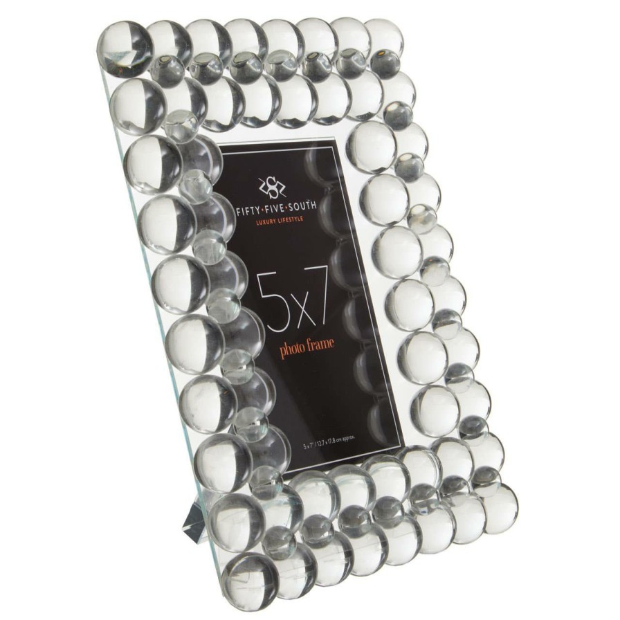 Accessories Fifty Five South Photo Frames | Carrie 5In X 7In Crystal Bubble Photo Frame