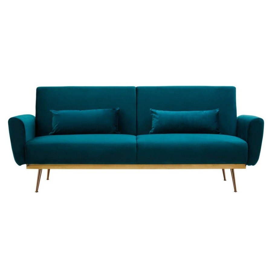 FURNITURE Premier Seating | Hatton Green Velvet Sofa Bed