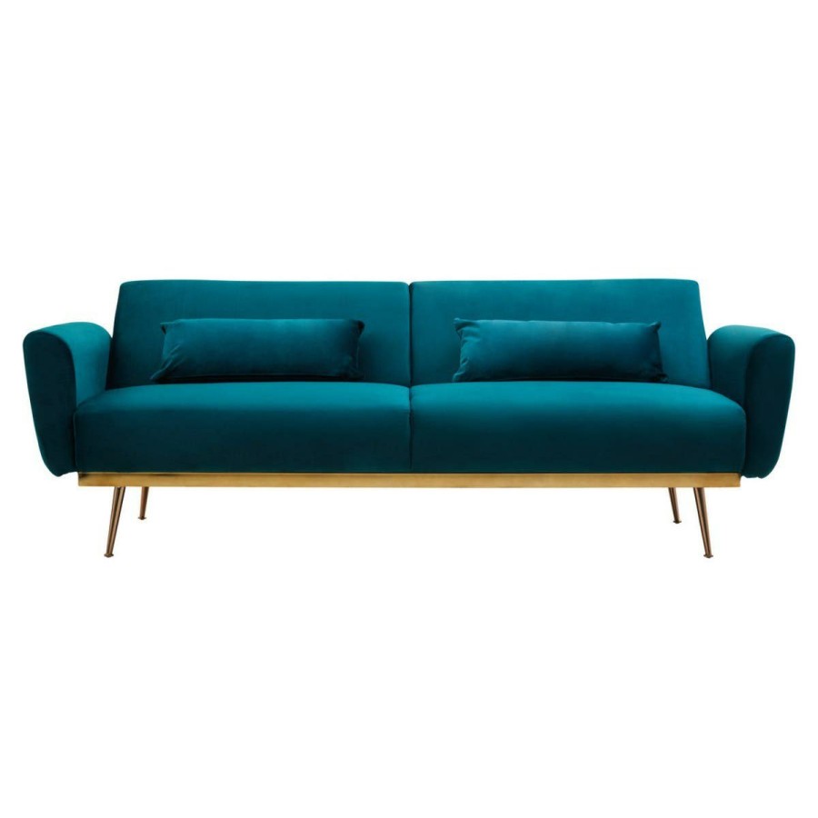 FURNITURE Premier Seating | Hatton Green Velvet Sofa Bed