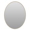 Bathe and Utility Fifty Five South Mirrors | Small Gold Finish Oval Wall Mirror