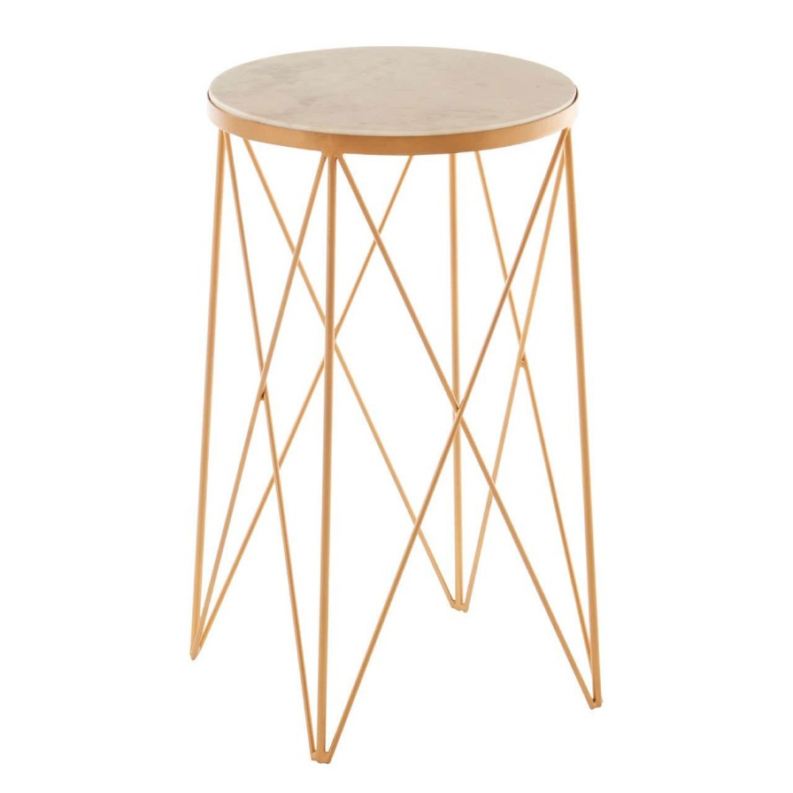 FURNITURE Premier Side Tables | Shalimar Round Marble Top Side Table