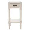 FURNITURE Premier Side Tables | Heritage Pearl White Finish Accent Table