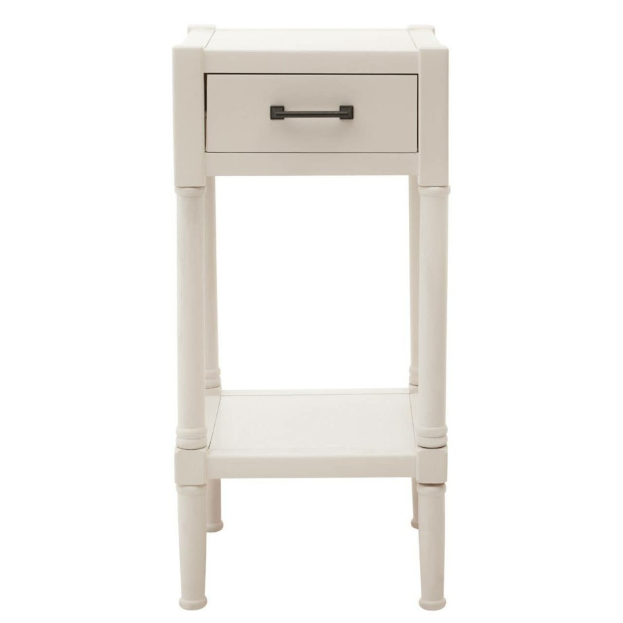 FURNITURE Premier Side Tables | Heritage Pearl White Finish Accent Table