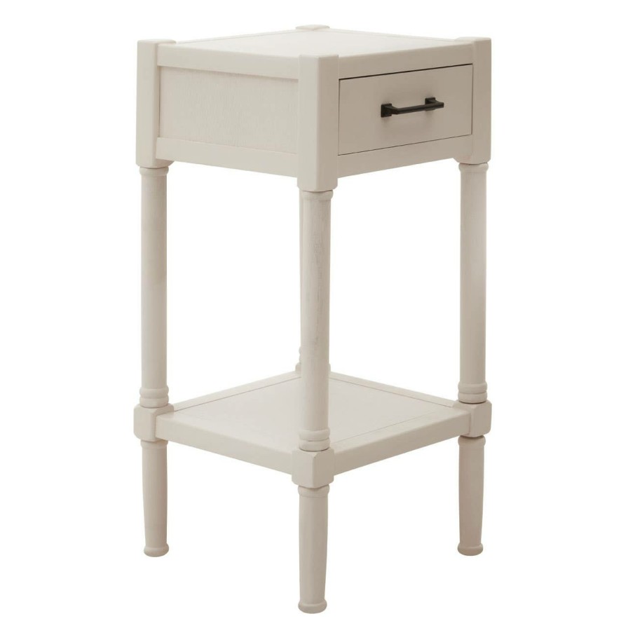 FURNITURE Premier Side Tables | Heritage Pearl White Finish Accent Table