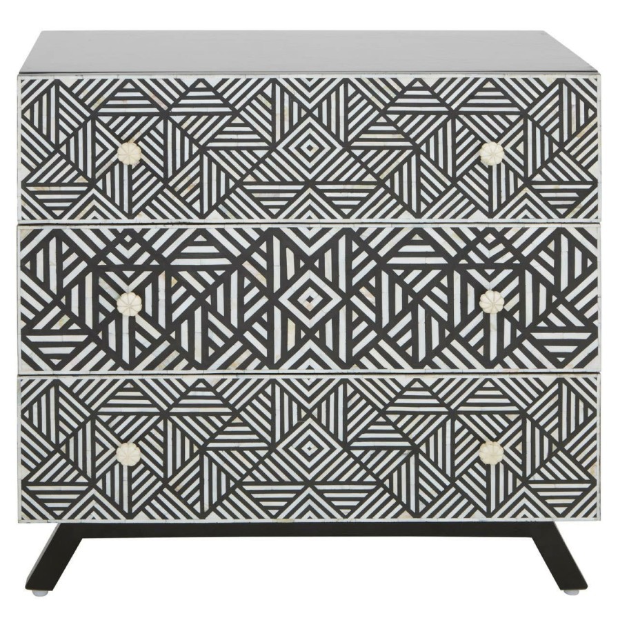 FURNITURE Fifty Five South Chest of Drawers | Fusion Bone Monochrome Chest Of Drawers