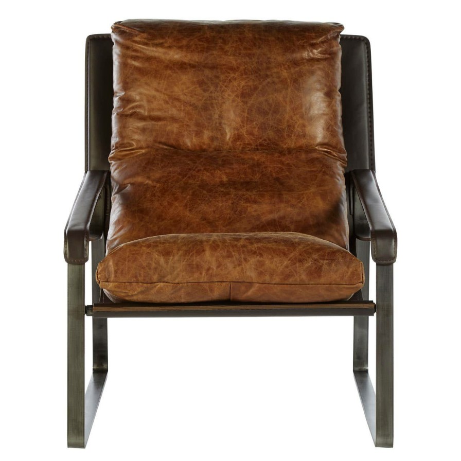 FURNITURE Fifty Five South Lounge Chairs | Hoxton Light Brown Sledge Lounge Chair