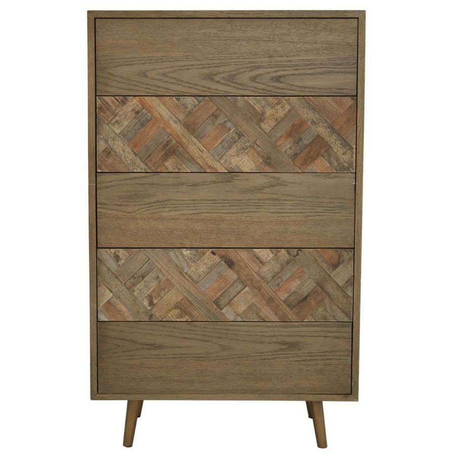 FURNITURE Fifty Five South Chest of Drawers | Salvar 5 Drawer Wood Chest