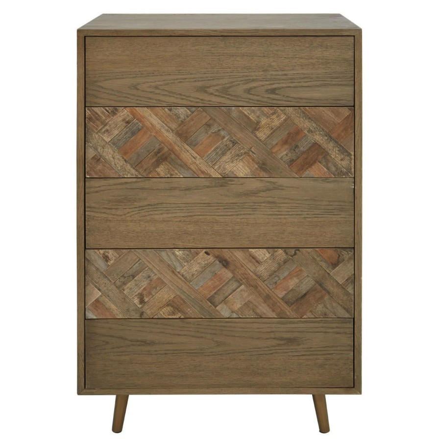 FURNITURE Fifty Five South Chest of Drawers | Salvar 5 Drawer Wood Chest