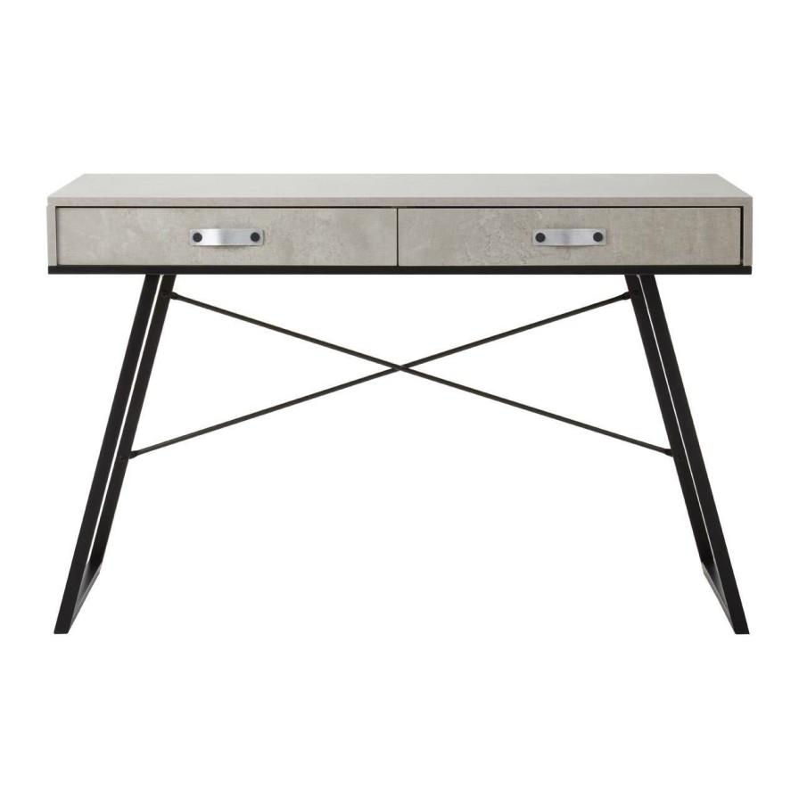 FURNITURE Premier Desks | Bradbury Concrete Veneer Desk