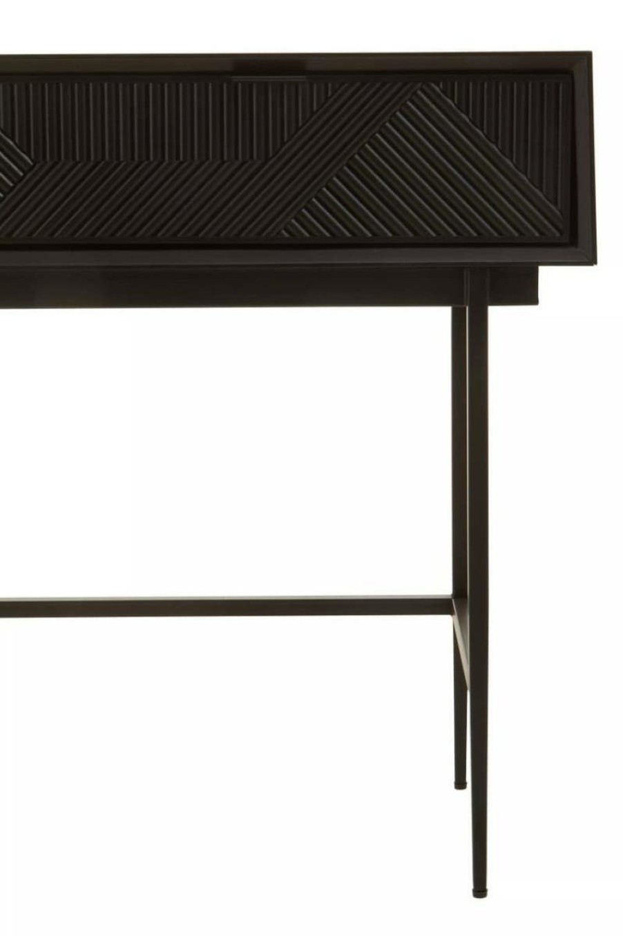 FURNITURE Fifty Five South Console Tables | Jakara Black Finish Console Table