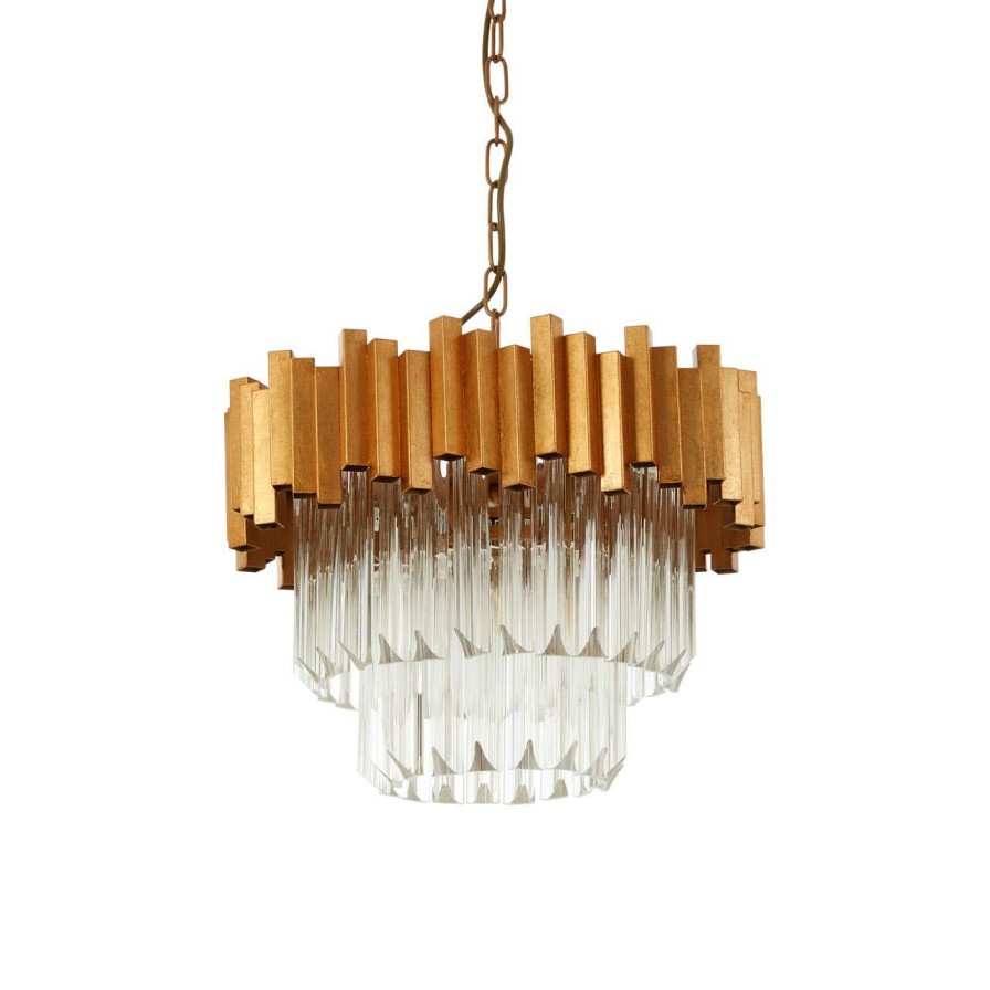 Accessories Fifty Five South Chandeliers | Lustra Gold Finish Chandelier