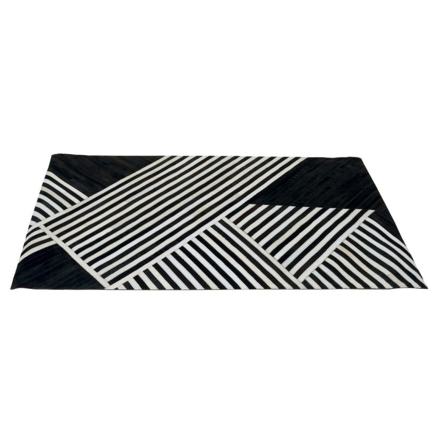 Accessories Fifty Five South Rugs | Safira Small Black And White Rug