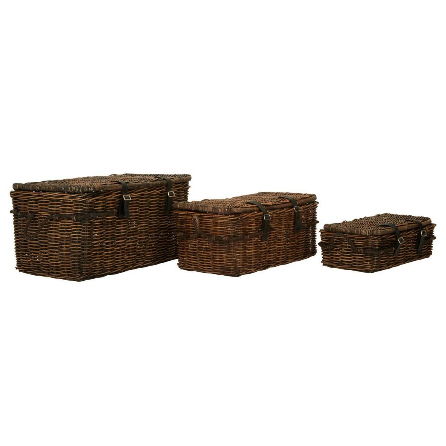 Bathe and Utility Fifty Five South Boxes, Bags and Baskets | Argento Kubu Natural Rattan Baskets