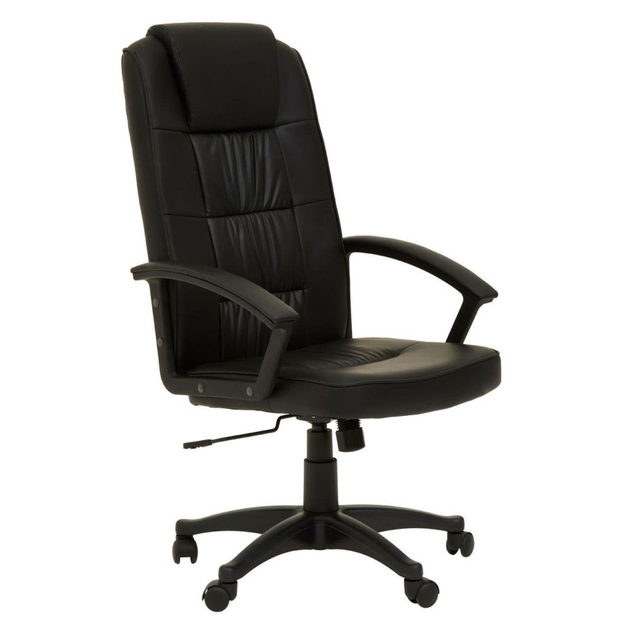 FURNITURE Premier Home Office Chairs | Brent Black Home Office Chair