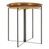 FURNITURE Premier Side Tables | Hege Large Brass And Black Finish Side Table