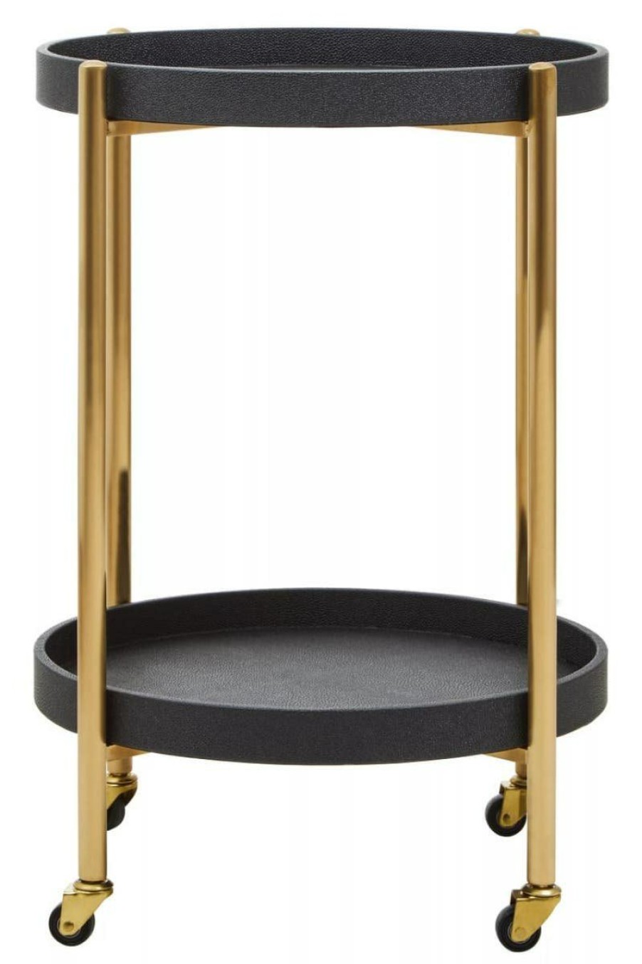 Accessories Fifty Five South Trays and Coasters | Cardoba Two Tier Black Tray Table