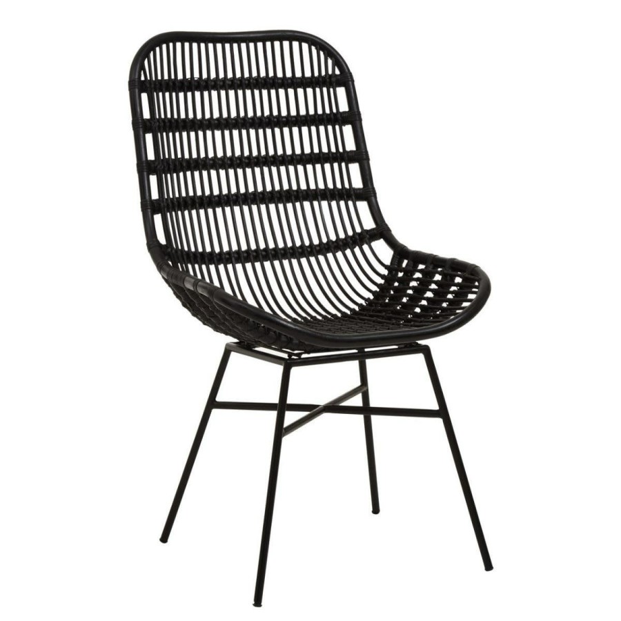 FURNITURE Premier Conservatory | Lagom Curved Black Natural Rattan Chair