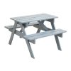 Outdoor Premier Outdoor Seating | Brighton Wood Grey Kids Picnic Bench