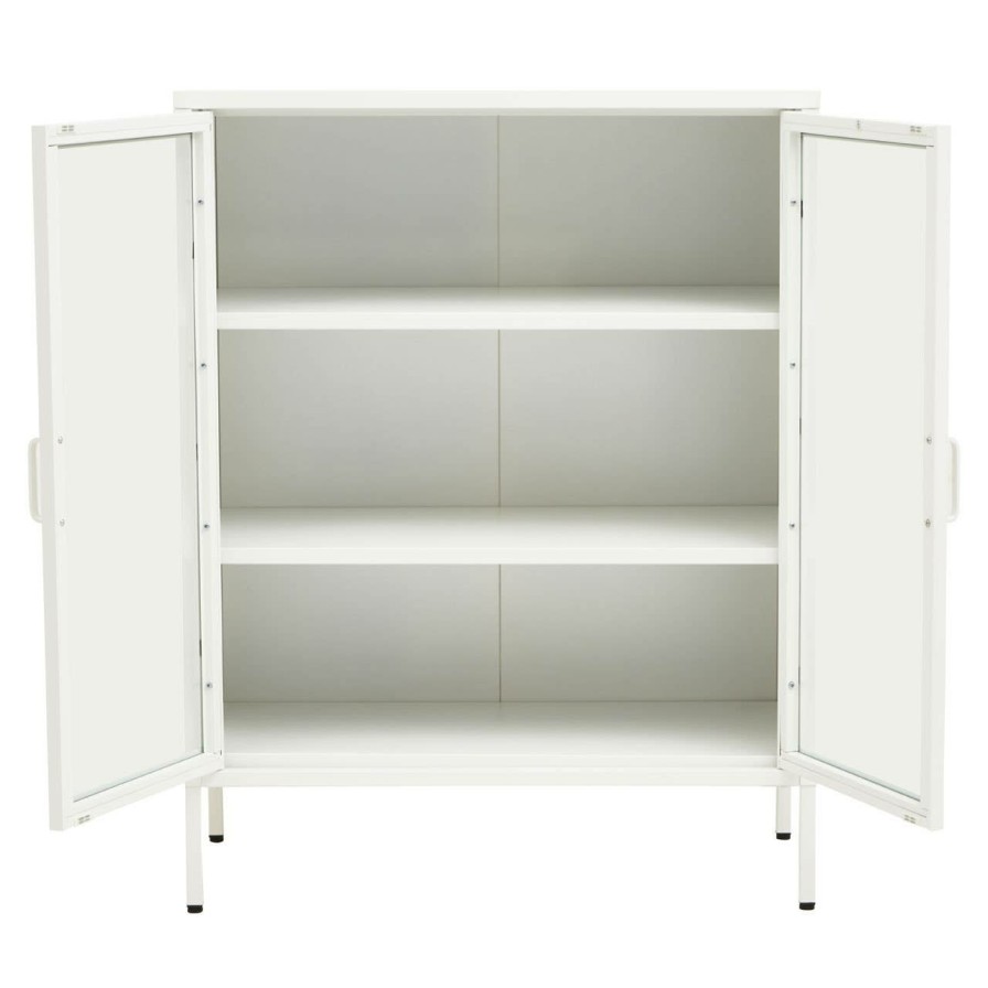 FURNITURE Premier Cabinets | Acier Two Door White Cabinet