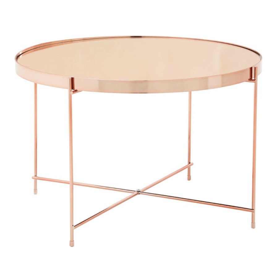 FURNITURE Premier Side Tables | Allure Large Pink Mirror Side Table