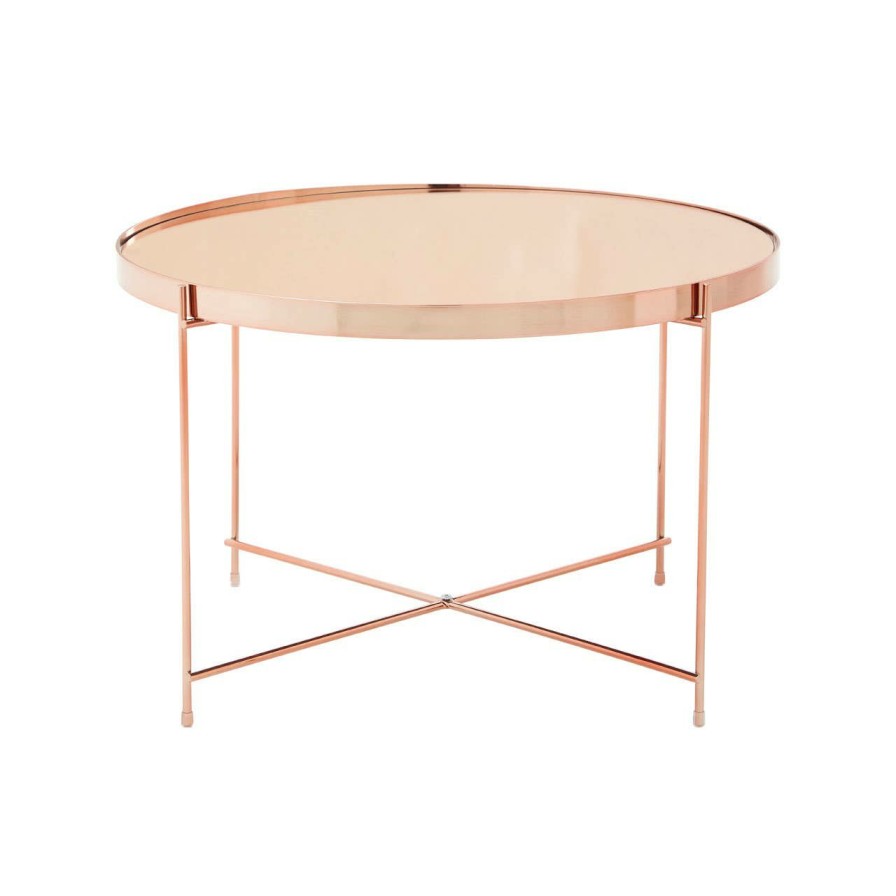 FURNITURE Premier Side Tables | Allure Large Pink Mirror Side Table